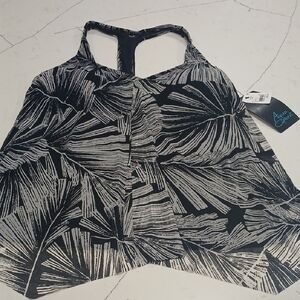 Aqua Green Monochrome Patterned Tank Top